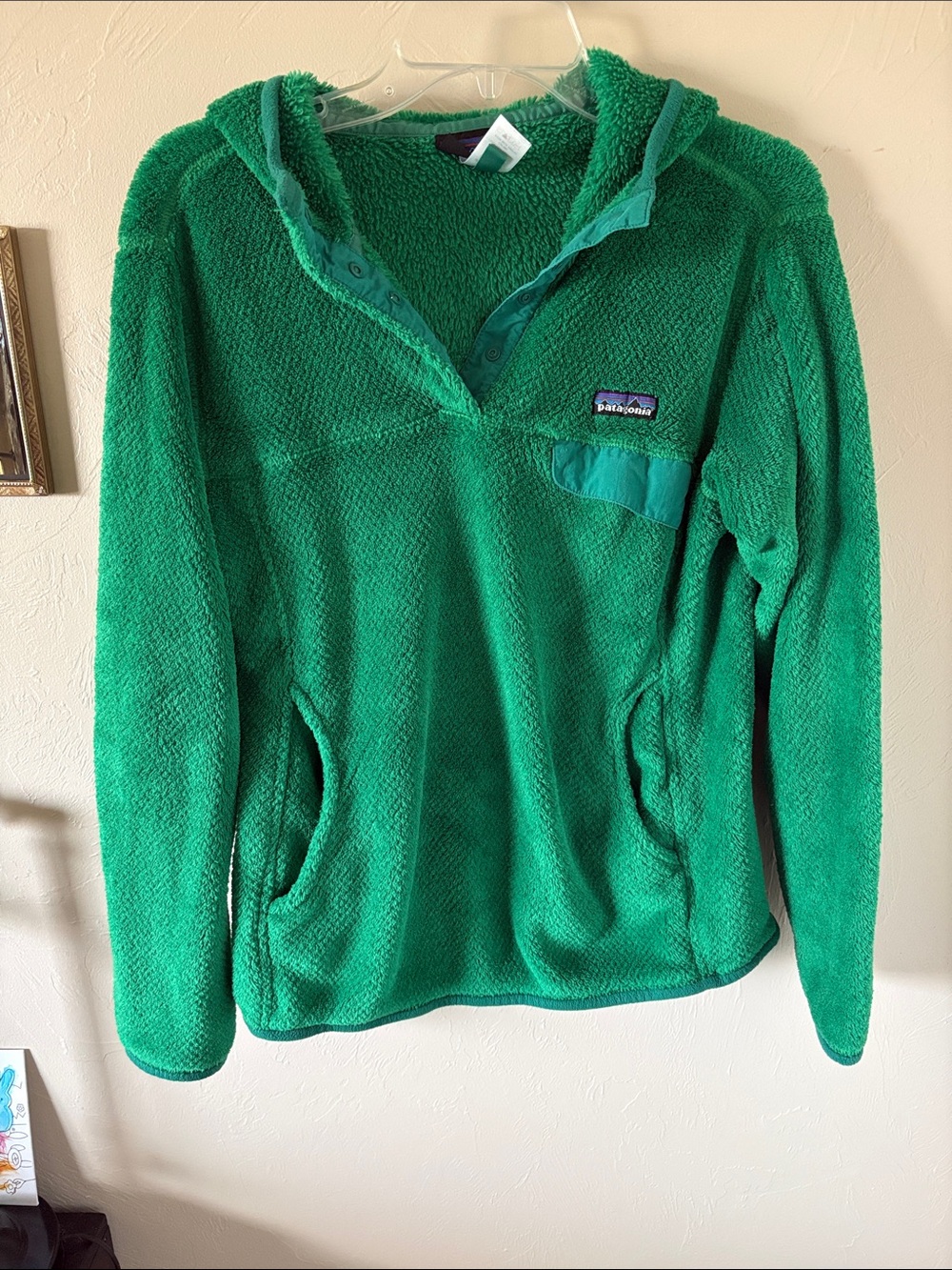 Patagonia Women's Bright Green Hooded Fleece Pullover